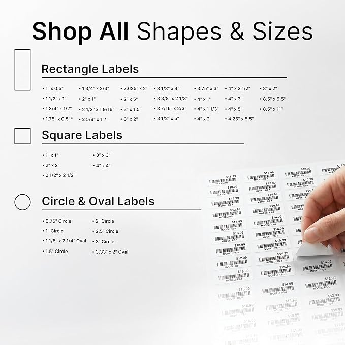 1.75" X 0.5" Matte White Return Address Labels Mailing Labels - Image 8