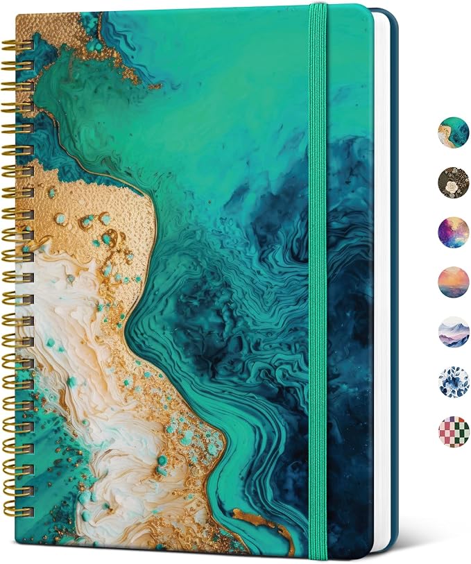 Taja Lined Spiral Journal Notebook by Taja
