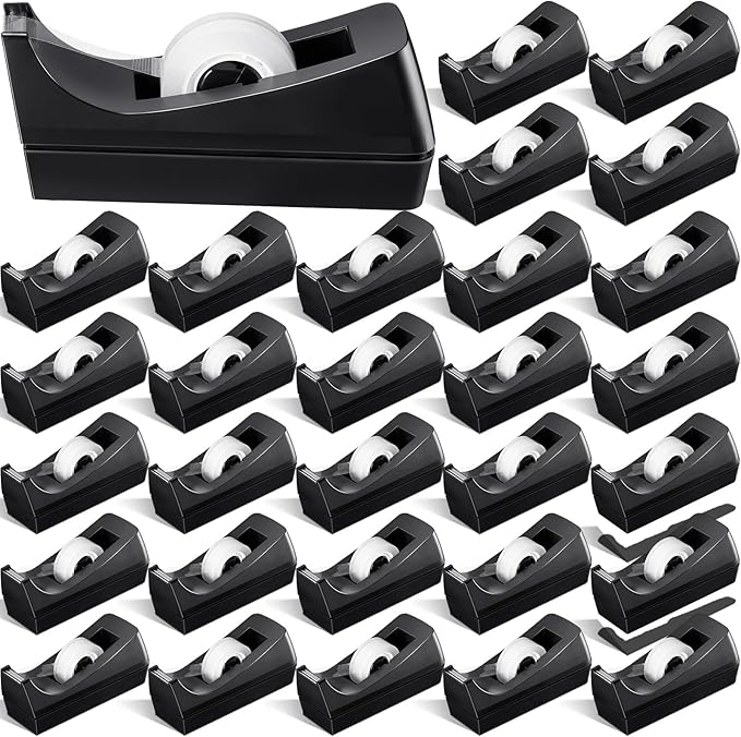 Colarr 30 Pack Desktop Tape Dispenser Non Skid Base Tape Dispensers Desk Tape Dispenser Tape Roll Dispenser for Office Home, Tape Not Included-DeskLoop Office