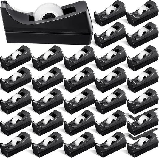Colarr 30 Pack Desktop Tape Dispenser Non Skid Base Tape Dispensers Desk Tape Dispenser Tape Roll Dispenser for Office Home, Tape Not Included-DeskLoop Office