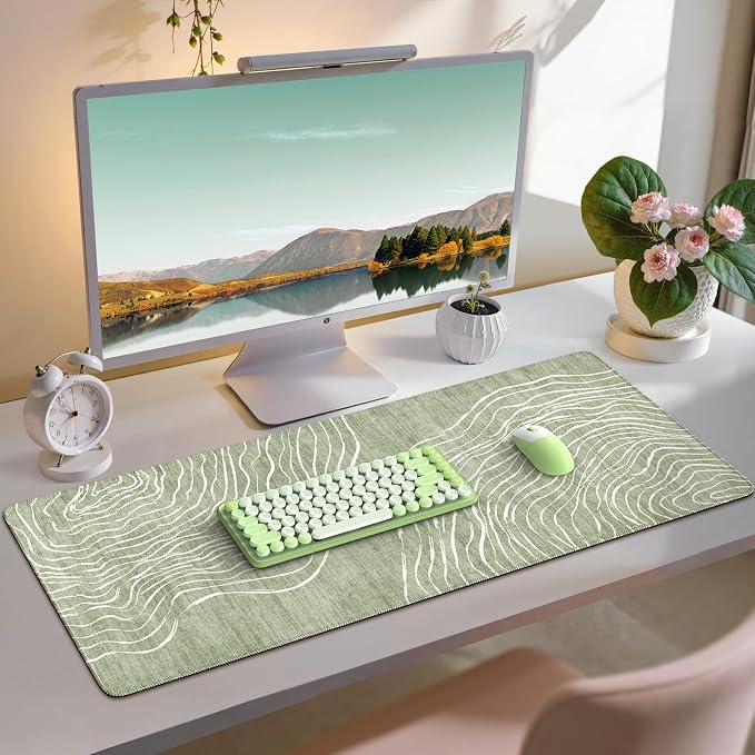 iCasso Desk Cover Mat Green, Extra Large Mouse Pad by iCasso