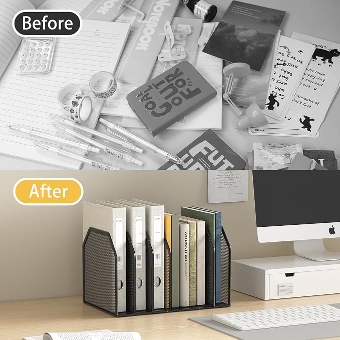FANXIYQ Black 7-Section File Folder Organizer - Image 7