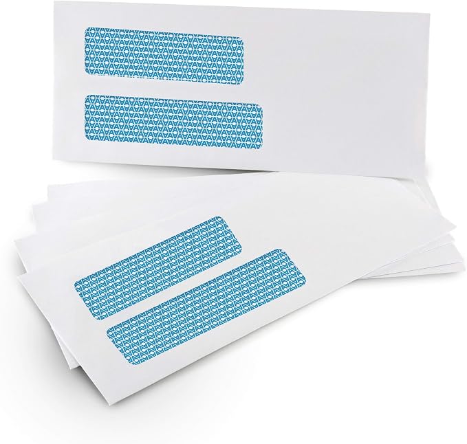 Aimoh 500 Count #10 Double Window Self Seal Security Envelopes - Image 2