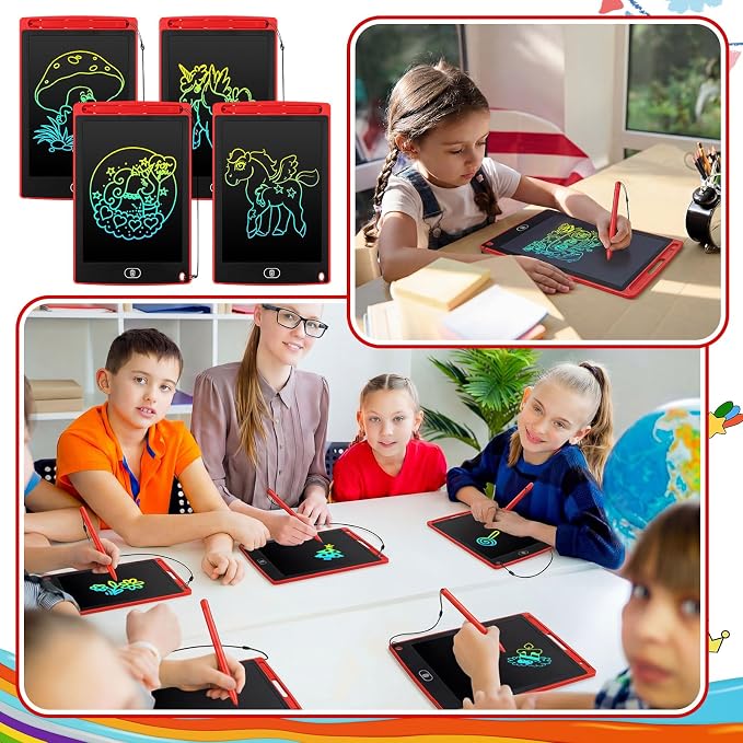 Zhehao 24 Pieces LCD Writing Tablet Doodle Board 8.5 Inch Colorful Reusable - Image 5