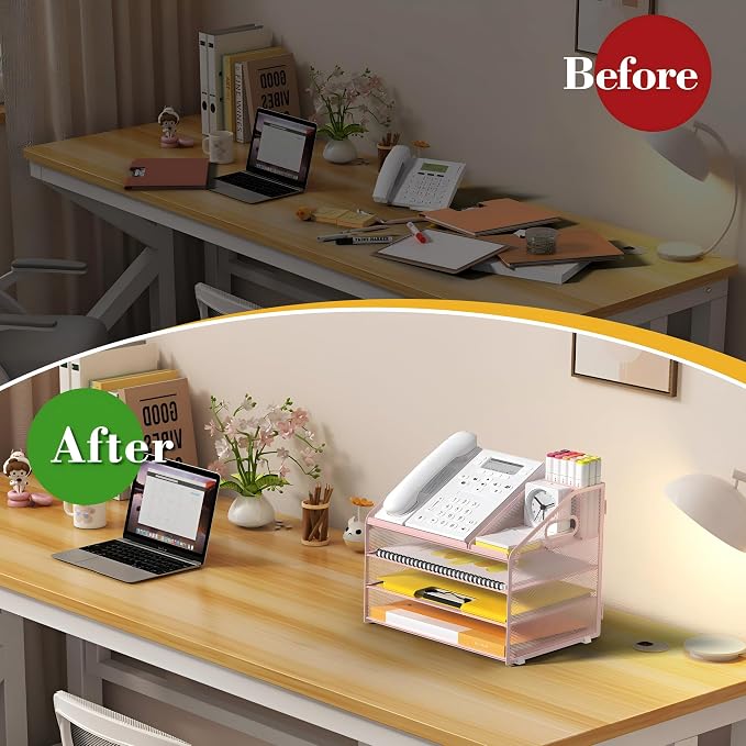 Letter Tray Paper, 4 Tier Desk Organizer - Image 3