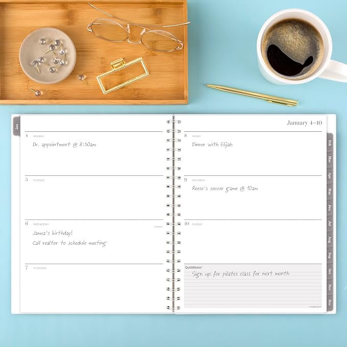 Mead Cambridge 2027 Planner, Weekly & Monthly, 8.5" x 11", Desert Grain - Image 2