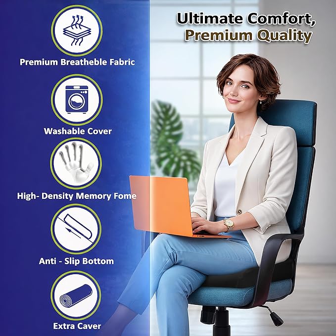 Memory Foam Seat Cushion, Ergonomic Office Chair Cushion - Image 6