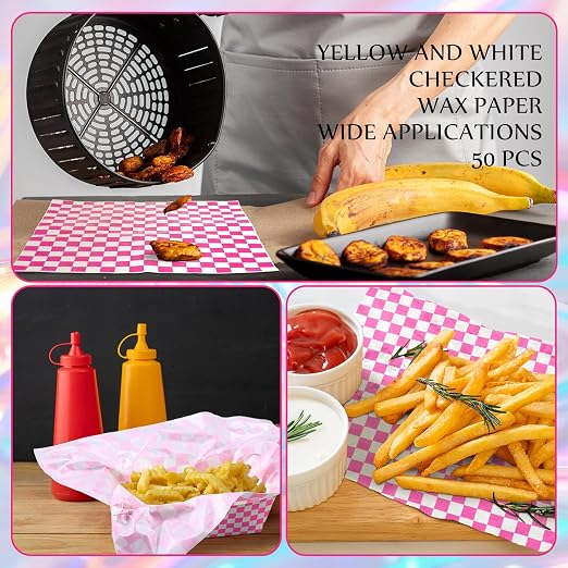 Geosar 100 Pcs Gingham Party Supply Disposable Paper Food Tray Bulk Disposable - Image 6