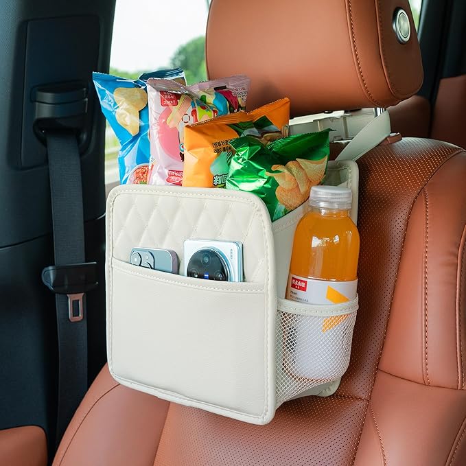 FrgKbTm Car Seat Back Hanging Bag Car Document Holder Multi-Pocket Bottle Bag by FrgKbTm