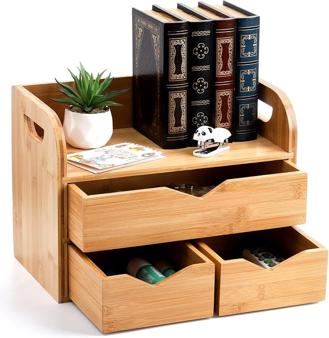 Hacaroa 3 Tier Bamboo Desktop Organizer by Hacaroa