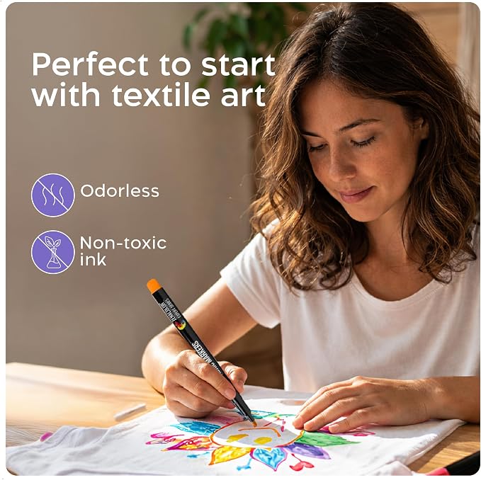 Zenacolor 40 Fabric Markers Pens Set - Image 6