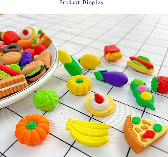 46PCS Cute Erasers for Kids Bulk, 3D Fun Erasers for Classroom Back to School - Image 5