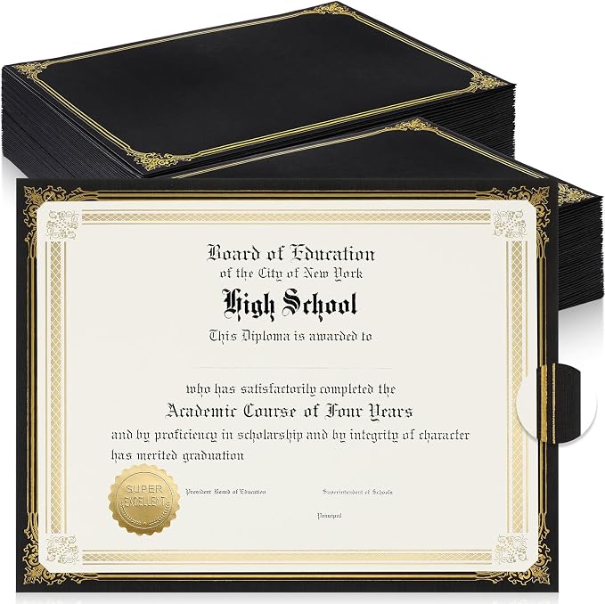 Kosiz 100 Pcs Single Sided Certificate Holders by Kosiz