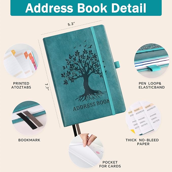 ZXHQ Address Book with Colorful Alphabetical Tabs - Image 7