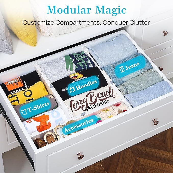 Vtopmart 4 Pack Drawer Dividers - Image 3