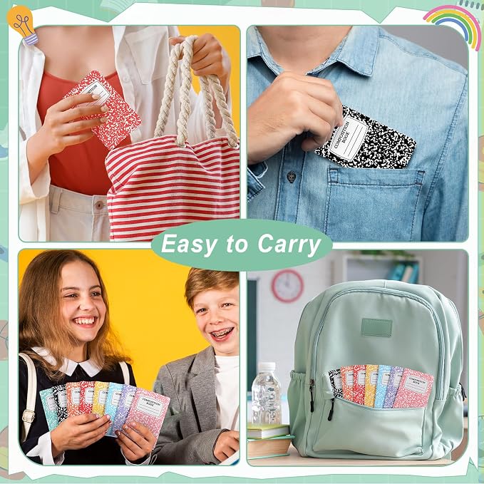 24 Pack Mini Composition Notebook Composition Books Bulk Back to School Gift - Image 7