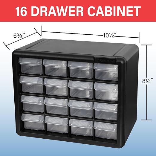 Akro-Mils 16-Drawer Plastic Drawer Storage Cabinet - Image 2