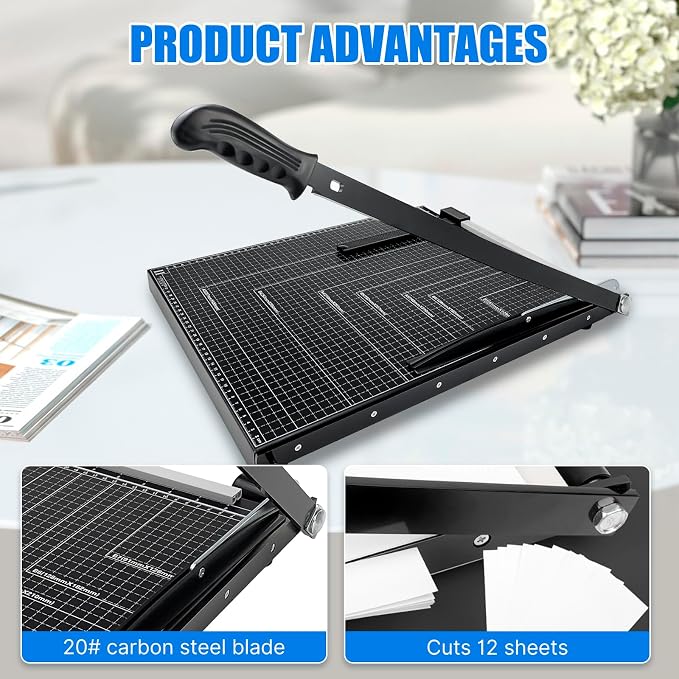 Paper Cutter, Guillotine Paper Trimmer Cutter - Image 4