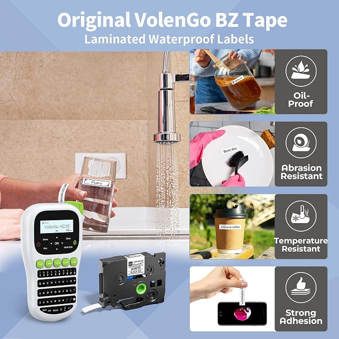 H1100 Label Maker Machine with-Tape 12mm Laminated, Backlit Handheld Label - Image 4