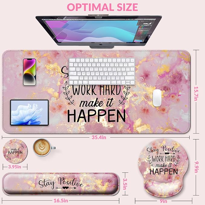 Desk Mat Set + Keyboard and Mouse Pad - Image 3