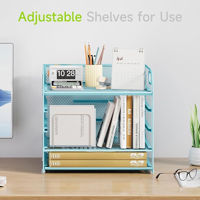 Cawukege 2 Pack 5 Tier Paper Organizer, Letter Tray - Image 2