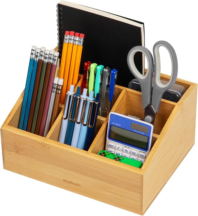 Mind Reader Desktop Organizer, 7-compartment, Office Essentials, 9.25"L x - Image 4