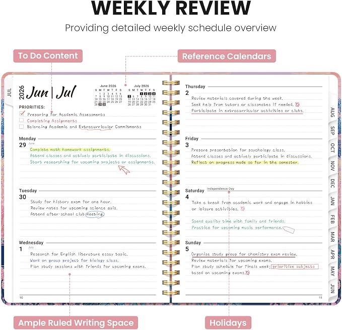 Planner 2026-2027, Monthly and Weekly Academic Planner July 2026 - Image 3