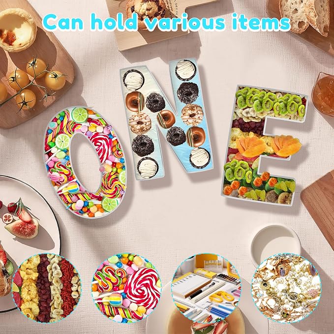 Cardboard ONE Shape Letter Food Serving Tray Large Capacity Versatile Alphabet - Image 6