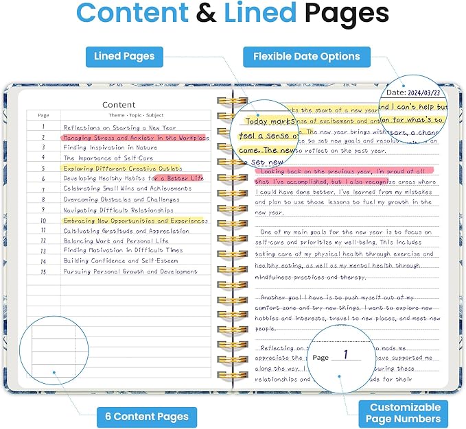 Lined Spiral Notebook Journal for Work, 300 Pages Thick B5 College Ruled - Image 3