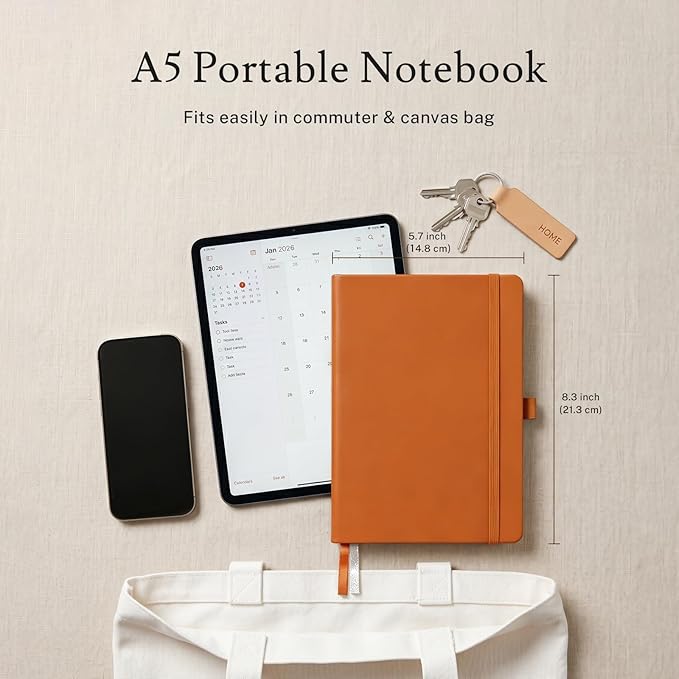 PAGELYST Blank Journal Notebook, 200 Pages, 4 Pack Leather Hardcover Notebook - Image 4