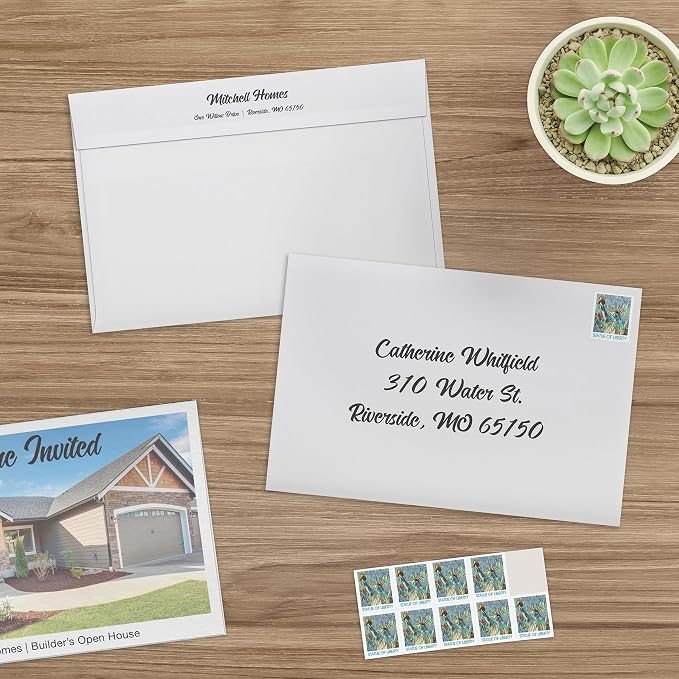 Columbian A9 Mailing Envelopes, 100 Pack, Self Seal White Envelopes - Image 6