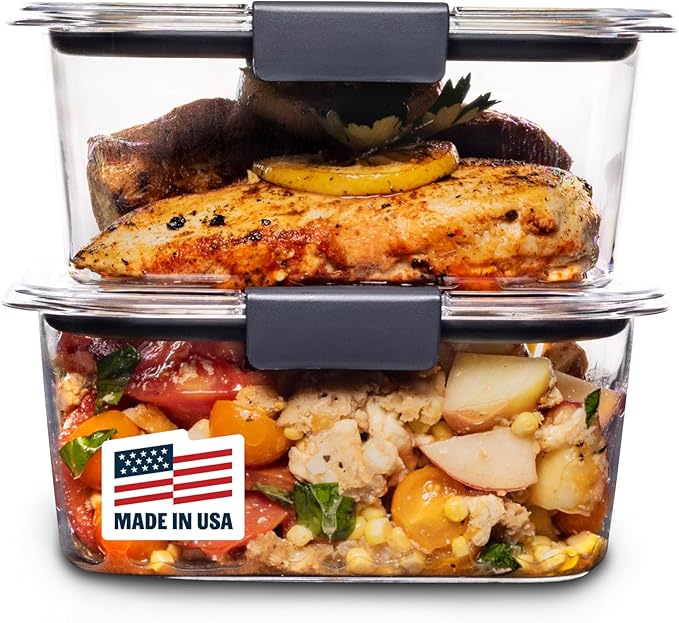 Rubbermaid Brilliance BPA-Free Food Storage Containers, Medium Deep, 4.7 Cup by Unknown