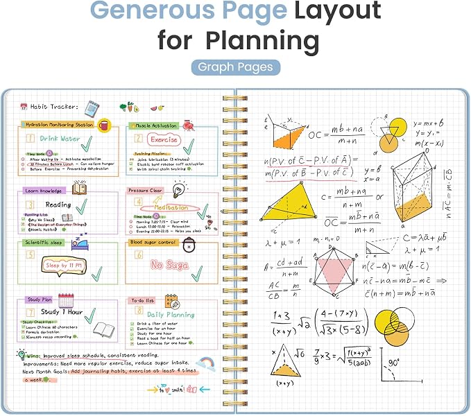 Taja Spiral Graph Notebook, 8.5"x11" Notebooks - Image 4