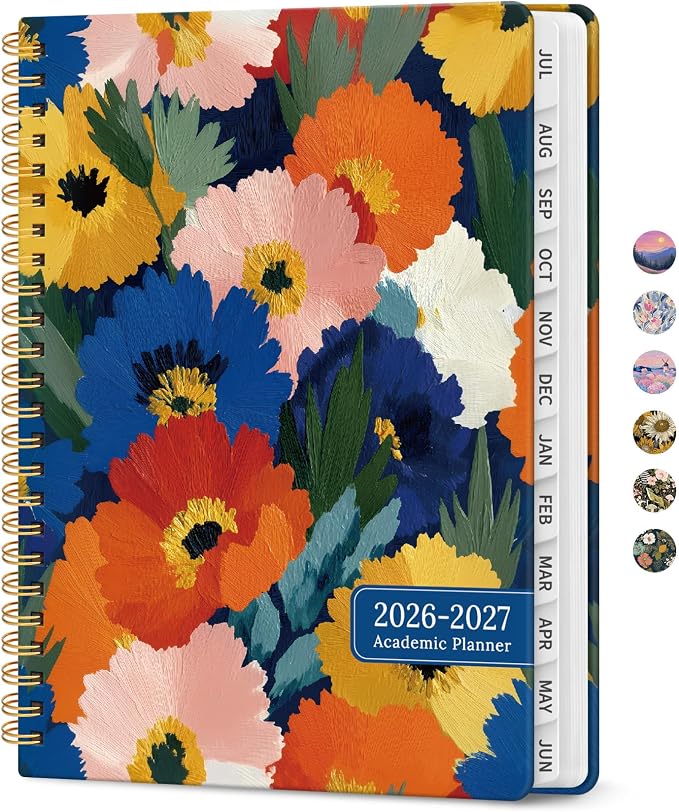 Planner 2026-2027, Academic Year Monthly and Weekly Calendar Planner, Jul 2026 by Taja