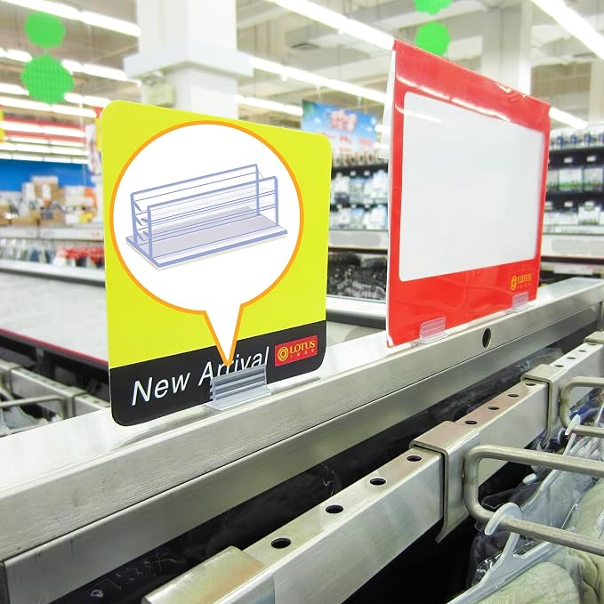 100 PCS Self Adhesive Sneeze Guard Holder Acrylic Panels Bracket Glass Sign - Image 3