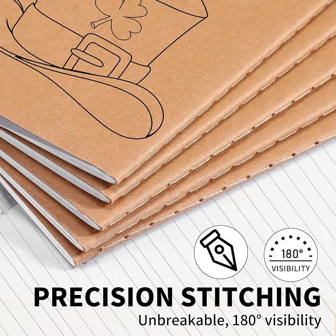 50 Pack A5 Lined Kraft Notebook Journals 8.3x5.5 In，Travel Journals Notebooks - Image 3