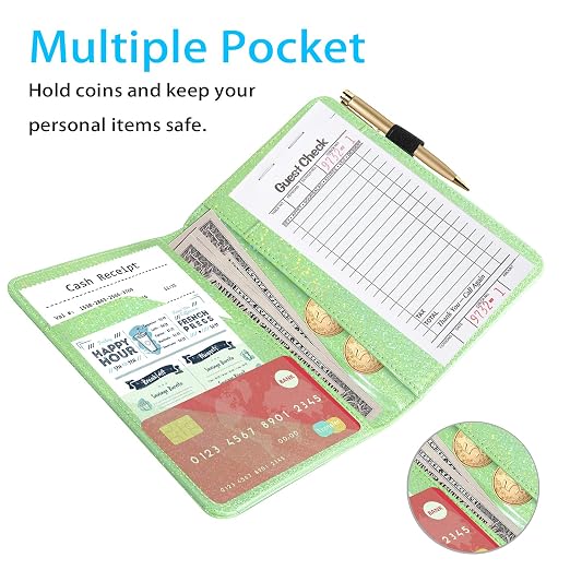 ACdream Server Books for Waitress, Guest Book Note Pad, Cute Pocket Leather - Image 2