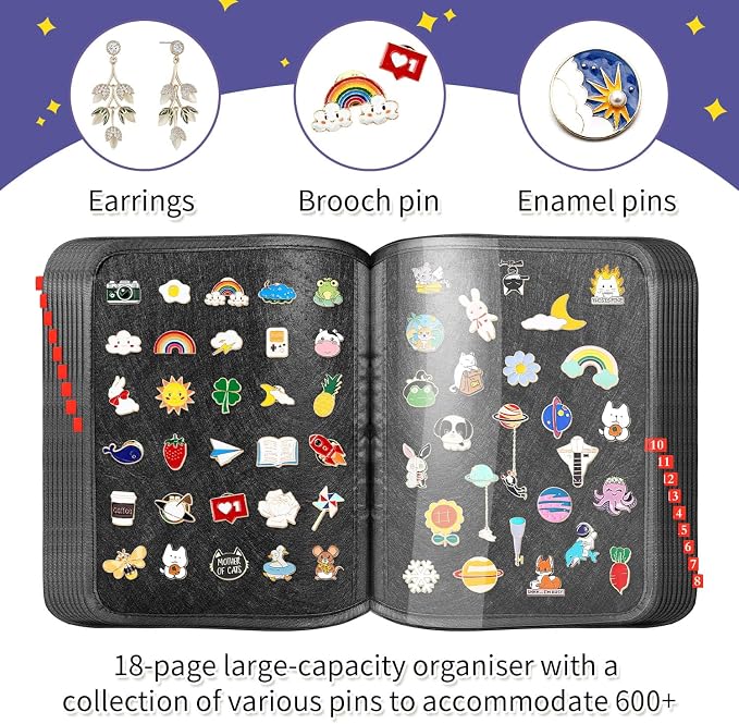 18-Page Enamel Pin Display Book - Image 3