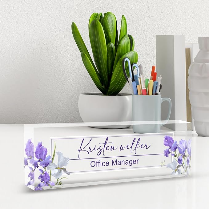 Name Plate for Desk Desk Name Plate Personalized, Office Desk Decor for Women & - Image 3