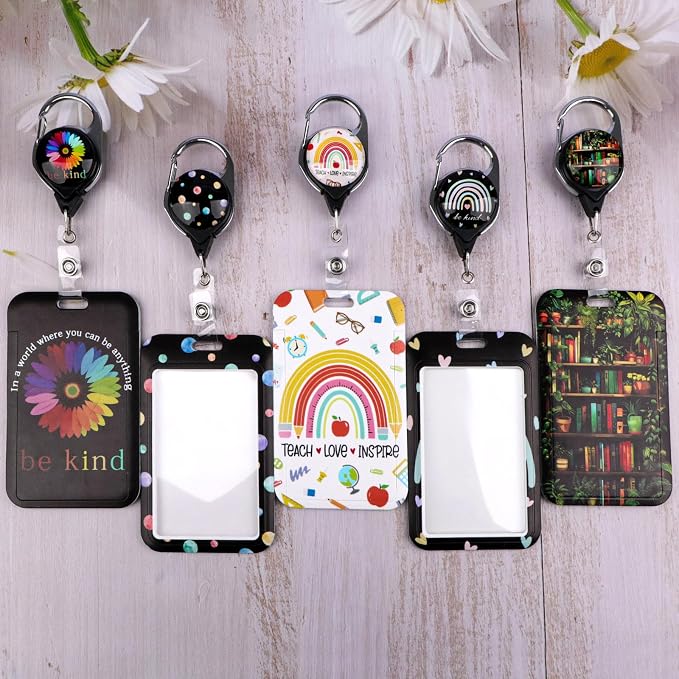 Bookshelf ID Badge Holder Retractable Reel - Image 5