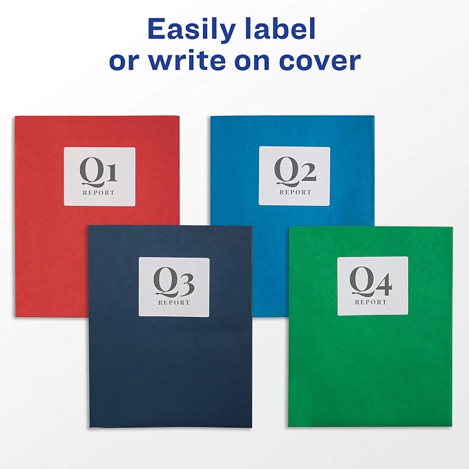Avery Two Pocket Folders, Holds up to 40 Sheets, Business Card Slot, - Image 4