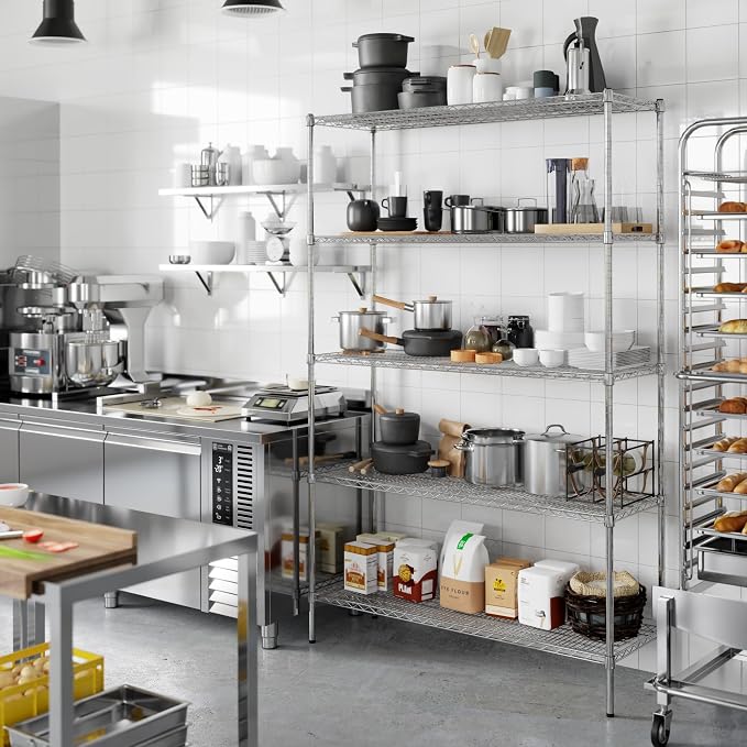 Regal Altair 18" Deep x 54" Wide x 86" Height Wire Shelving Kit | 5-Tier | NSF - Image 7
