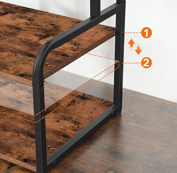HOOBRO Printer Stand, 3-Tier Desktop Printer Table, Under Desk Printer Storage - Image 7