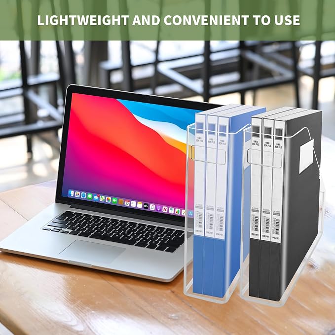 2 Pcs Acrylic Magazine File Holder Clear Plastic Magazine Holder - Image 5