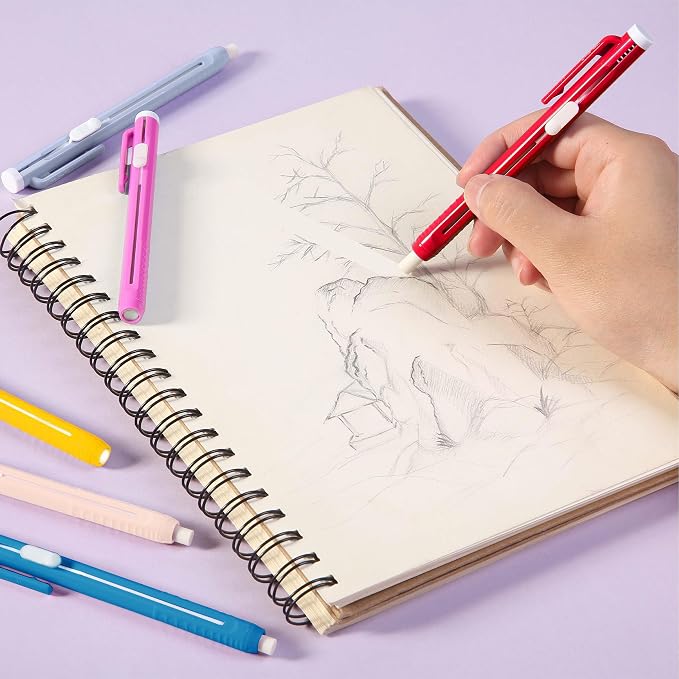 Mr. Pen- Retractable Mechanical Eraser Pens, 6 Pack, Ice Cream Colors | - Image 6