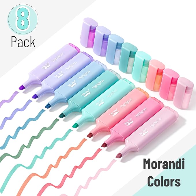 Mr. Pen- Highlighters, 8 Pack, Morandi Colors | Highlighters - Image 2