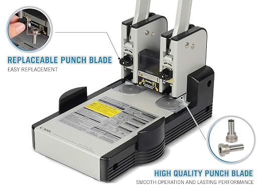 Carl, Heavy Duty 2 Hole, 100 Sheet Paper Punch - Image 4