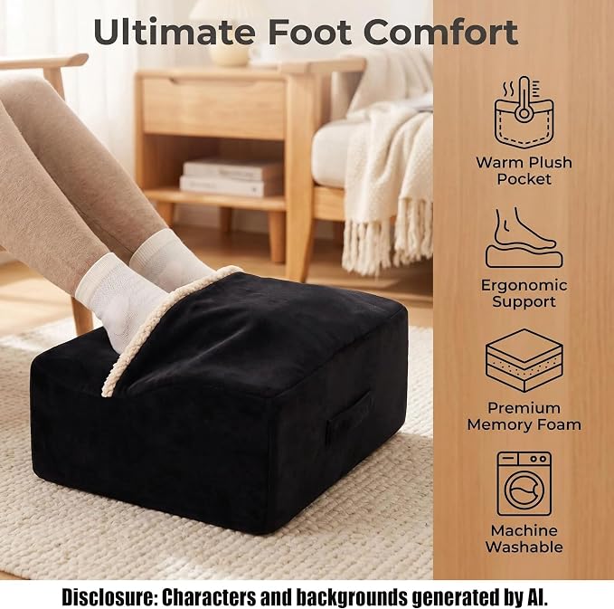 Keep Warm Foot Stool Foot Rest for Under Desk At Work | Office Footrest - Image 3