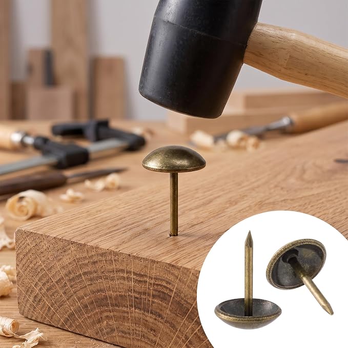 100pcs Round Head Thumb Tacks for Wall, Bronze Pins, 0.4 x 0.6 in | Heavy Duty - Image 4