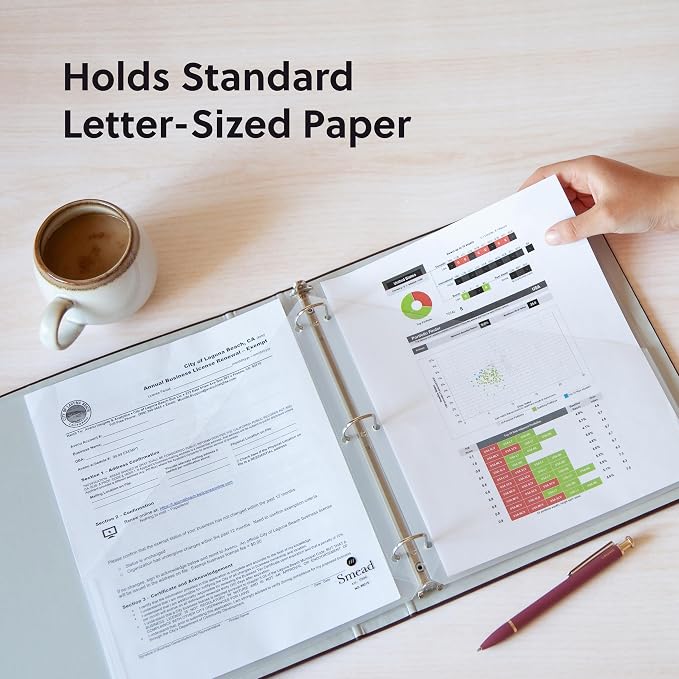 Smead Organized Up Poly Translucent Slash File Jacket, Three-Hole Punched - Image 5